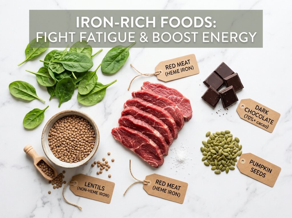 iron rich foods to fight fatigue and tiredness